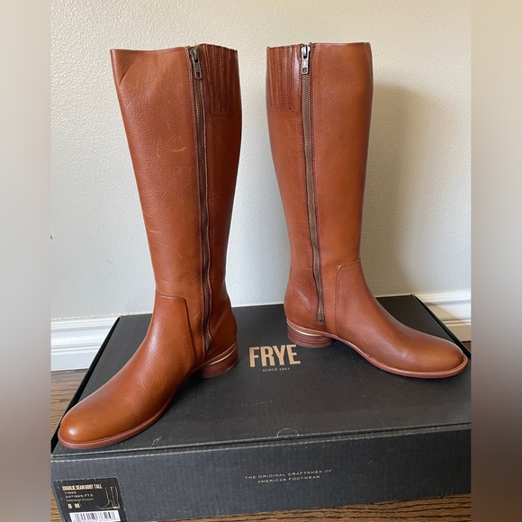 Frye Charlie Womens Knee High Riding Boot 8 Regular Calf M Brand New Never Worn - Picture 4 of 13